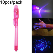 Load image into Gallery viewer, 10 PCS Creative Magic UV Light Invisible Ink Pen Marker Pen