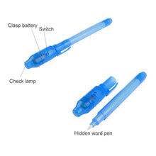 Load image into Gallery viewer, 10 PCS Creative Magic UV Light Invisible Ink Pen Marker Pen