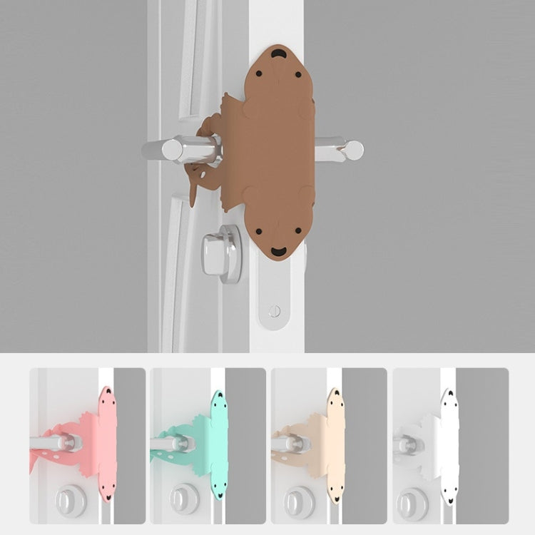 Cartoon Bear Bedroom Door Mute Lock Closed Door Anti-collision Protection Cushion, Green, Pink, Coffee, Apricot, White