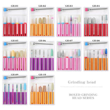 Load image into Gallery viewer, Nail Art Ceramic Tungsten Steel Alloy Grinding Heads Set Grinder Polishing Tool, GH-01, GH-02, GH-03, GH-04, GH-05, GH-06, GH-07, GH-08, GH-09, GH-10