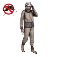 Load image into Gallery viewer, Camping Adventure Anti-Mosquito Suit Summer Fishing Breathable Mesh Clothes, Specification:, Anti-mosquito Clothing, Anti-mosquito Pants, 2 PCS Anti-mosquito Gloves, Mosquito Foot Cover, 2 PCS Mosquito Foot Cover, Four-piece