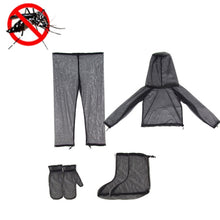 Load image into Gallery viewer, Camping Adventure Anti-Mosquito Suit Summer Fishing Breathable Mesh Clothes, Specification:, Anti-mosquito Clothing, Anti-mosquito Pants, 2 PCS Anti-mosquito Gloves, Mosquito Foot Cover, 2 PCS Mosquito Foot Cover, Four-piece