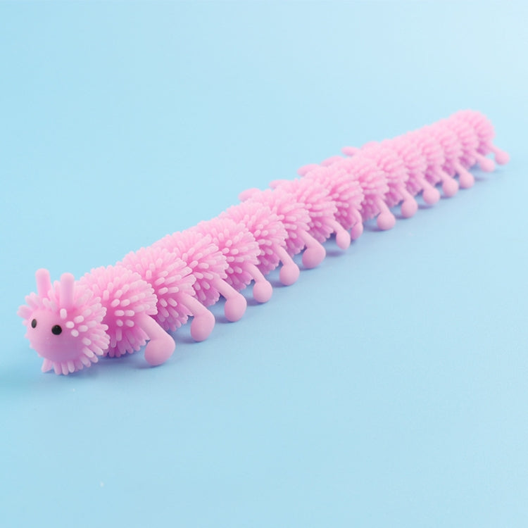 12 PCS Children Soft Rubber 16-Section Caterpillar Stretch Decompression Toy