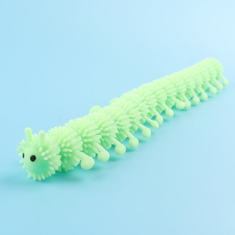 12 PCS Children Soft Rubber 16-Section Caterpillar Stretch Decompression Toy