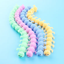 Load image into Gallery viewer, 12 PCS Children Soft Rubber 16-Section Caterpillar Stretch Decompression Toy