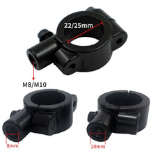 Load image into Gallery viewer, 6 PCS Motorcycle Modification Accessories Handlebar Mirror Holder, M8 22mm Black, M8 22mm Silver, M10 22mm Black, M10 22mm Silver, M10 25mm Black, M10 25mm Silver, M8 25mm Black, M8 25mm Silver