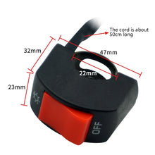 Load image into Gallery viewer, 5 PCS Motorcycle Handlebar Tap Switch LED Headlight Break Extinguishing Fire Double Flash Switch, Black Button, Red Button, Blue Button, Yellow Btton, Grey Button