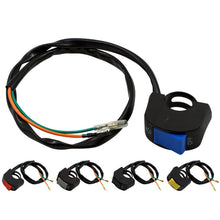 Load image into Gallery viewer, 5 PCS Motorcycle Handlebar Tap Switch LED Headlight Break Extinguishing Fire Double Flash Switch, Black Button, Red Button, Blue Button, Yellow Btton, Grey Button