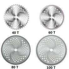 Load image into Gallery viewer, 0.4CM Alloy Saw Blades For Lawn Mowers Brush Cutter Blades, 40 Tooth, 60 Tooth, 80 Tooth, 100 Tooth