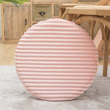 Load image into Gallery viewer, Flannel Round Cushion Dust Cover, Size: 40x40cm, Water Green, Leather Pink, Coffee Color, Cash, Deep Gray, Light Gray