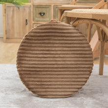 Load image into Gallery viewer, Flannel Round Cushion Dust Cover, Size: 40x40cm, Water Green, Leather Pink, Coffee Color, Cash, Deep Gray, Light Gray