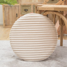 Load image into Gallery viewer, Flannel Round Cushion Dust Cover, Size: 40x40cm, Water Green, Leather Pink, Coffee Color, Cash, Deep Gray, Light Gray