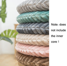 Load image into Gallery viewer, Flannel Round Cushion Dust Cover, Size: 40x40cm, Water Green, Leather Pink, Coffee Color, Cash, Deep Gray, Light Gray