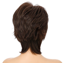 Load image into Gallery viewer, Women Short Hair Wig Full Bangs Chemical Fiber Hair Cover, Brown