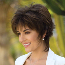 Load image into Gallery viewer, Women Short Hair Wig Full Bangs Chemical Fiber Hair Cover, Brown