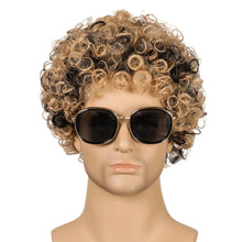 Load image into Gallery viewer, Men Wig Curls Hair Chemical Fiber Headgear