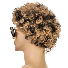 Load image into Gallery viewer, Men Wig Curls Hair Chemical Fiber Headgear