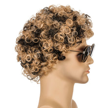 Load image into Gallery viewer, Men Wig Curls Hair Chemical Fiber Headgear