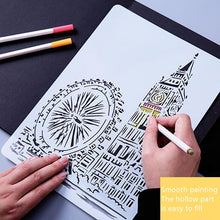 Load image into Gallery viewer, Painting Template Theme City A4 Label Template, Tower System (5pcs / Set), Sailing Line(5pcs / Set), 1 Paris Tower, 2 London Bridge, 3 Pisa Tower, 4 Big Ben, 5 Taj Mahal, 6 White House, 7 Castle, 8 Five-storied Pagoda, 9 Sydney, 10 Sailing Hotel