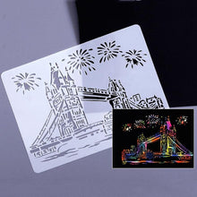 Load image into Gallery viewer, Painting Template Theme City A4 Label Template, Tower System (5pcs / Set), Sailing Line(5pcs / Set), 1 Paris Tower, 2 London Bridge, 3 Pisa Tower, 4 Big Ben, 5 Taj Mahal, 6 White House, 7 Castle, 8 Five-storied Pagoda, 9 Sydney, 10 Sailing Hotel
