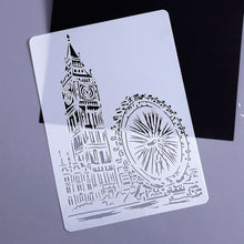Load image into Gallery viewer, Painting Template Theme City A4 Label Template, Tower System (5pcs / Set), Sailing Line(5pcs / Set), 1 Paris Tower, 2 London Bridge, 3 Pisa Tower, 4 Big Ben, 5 Taj Mahal, 6 White House, 7 Castle, 8 Five-storied Pagoda, 9 Sydney, 10 Sailing Hotel