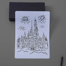 Load image into Gallery viewer, Painting Template Theme City A4 Label Template, Tower System (5pcs / Set), Sailing Line(5pcs / Set), 1 Paris Tower, 2 London Bridge, 3 Pisa Tower, 4 Big Ben, 5 Taj Mahal, 6 White House, 7 Castle, 8 Five-storied Pagoda, 9 Sydney, 10 Sailing Hotel