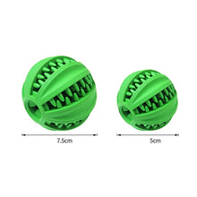 Load image into Gallery viewer, Pet Toy  Cartoa Toy Pet Leaking Ball Mill Rubber Toy Cleansing Ball, Small (Green), Large (Green)