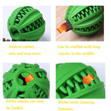 Load image into Gallery viewer, Pet Toy  Cartoa Toy Pet Leaking Ball Mill Rubber Toy Cleansing Ball, Small (Green), Large (Green)
