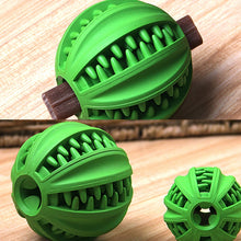 Load image into Gallery viewer, Pet Toy  Cartoa Toy Pet Leaking Ball Mill Rubber Toy Cleansing Ball, Small (Green), Large (Green)