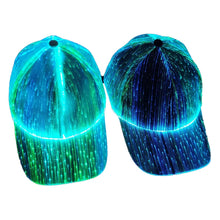 Load image into Gallery viewer, LED Fiber Optic Luminous Hat Couple Luminous Hat Outdoor Luminous Cap Performance Hat