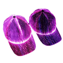 Load image into Gallery viewer, LED Fiber Optic Luminous Hat Couple Luminous Hat Outdoor Luminous Cap Performance Hat