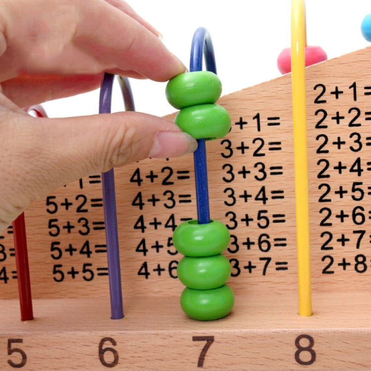 Wooden Children Bead Calculation Frame Multi-Function Early Education Teaching Aids Mathematical Addition And Subtraction Learning Toys