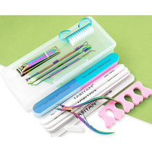 Load image into Gallery viewer, 2 In 1 FABIYAN Color Titanium Nail Art Tool Set Dead Skin Shears Steel Push Nail File Pliers, 13 In 1, 14 In 1, 4 In 1, 2 In 1