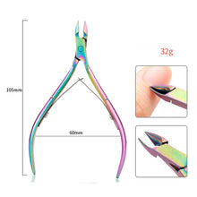 Load image into Gallery viewer, 2 In 1 FABIYAN Color Titanium Nail Art Tool Set Dead Skin Shears Steel Push Nail File Pliers, 13 In 1, 14 In 1, 4 In 1, 2 In 1