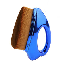 Load image into Gallery viewer, Iron Foundation Brush Soft Hair Blush Powder Brush Repair Volume Loose Powder Brush Plating Blue Brown Hair (OPP Bag Packaging), Black Brown Hair (OPP Bag Packaging), Plating Blue White Hair (OPP Bag Packaging), Plating Blue Brown Hair (OPP Bag Packaging)