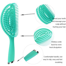 Load image into Gallery viewer, 3 in 1 Plastic Curly Hair Salon Comb Set Hollow Massage Mosquito Comb, 3 in 1 Pink, 3 in 1 Green, 3 in 1 Black, 3 in 1 Blue