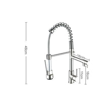 Load image into Gallery viewer, Copper And Nickel Brushed Double Outlet Spring Faucet Rotatable Kitchen Hot And Cold Water Faucet, Brushed Silver