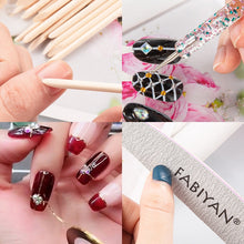 Load image into Gallery viewer, FABIYAN Nail Brush Nail Piece Set Nail Art Polishing Supplies Set, Natural Semi-sticked Small Set, Transparent Semi-sticked Small Set, Natural Full-sticked Small Set, Transparent Full-sticked Small Set, Natural Small Set, Transparent Small Set         ...