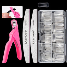 Load image into Gallery viewer, FABIYAN Nail Brush Nail Piece Set Nail Art Polishing Supplies Set, Natural Semi-sticked Small Set, Transparent Semi-sticked Small Set, Natural Full-sticked Small Set, Transparent Full-sticked Small Set, Natural Small Set, Transparent Small Set         ...
