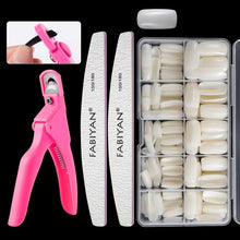 Load image into Gallery viewer, FABIYAN Nail Brush Nail Piece Set Nail Art Polishing Supplies Set, Natural Semi-sticked Small Set, Transparent Semi-sticked Small Set, Natural Full-sticked Small Set, Transparent Full-sticked Small Set, Natural Small Set, Transparent Small Set         ...