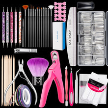 Load image into Gallery viewer, FABIYAN Nail Brush Nail Piece Set Nail Art Polishing Supplies Set, Natural Semi-sticked Small Set, Transparent Semi-sticked Small Set, Natural Full-sticked Small Set, Transparent Full-sticked Small Set, Natural Small Set, Transparent Small Set         ...