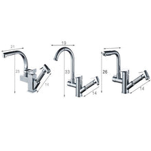 Load image into Gallery viewer, Kitchen Pull-Out Double Faucet Water Table Hot And Cold Water Faucet, Wheel Bending Pull, Round Spray Pull, Cube Spray Pull, Round Universal Distortion, Cube Universal Distortion