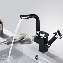 Load image into Gallery viewer, Kitchen Pull-Out Double Faucet Water Table Hot And Cold Water Faucet, Wheel Bending Pull, Round Spray Pull, Cube Spray Pull, Round Universal Distortion, Cube Universal Distortion