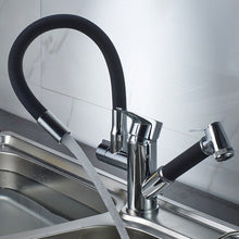 Load image into Gallery viewer, Kitchen Pull-Out Double Faucet Water Table Hot And Cold Water Faucet, Wheel Bending Pull, Round Spray Pull, Cube Spray Pull, Round Universal Distortion, Cube Universal Distortion