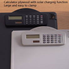 Load image into Gallery viewer, A4 Multi-Function Folder With Calculator Ruler Writing Board File Storage Plastic Splint, Black, White