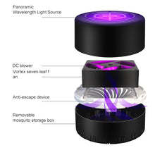 Load image into Gallery viewer, Home Bedroom Light Wave Physical Mosquito Trap Mosquito Lamp, Black, Gray Purple, White Purple, Mosquito Swatter