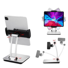 Load image into Gallery viewer, Aluminum Alloy Tablet Bracket Lazy Desktop Folding Mobile Phone Tablet Bracket