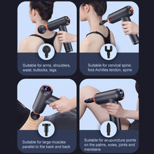 Load image into Gallery viewer, Muscles Relax Massager Fitness Equipment Fascia Gun, Professional Model (Black), Storage Model (Black), Flagship Model (6 Gears Gray), Flagship Upgrade (6 Gears Gray), Flagship Upgrade (6 Gears Green)
