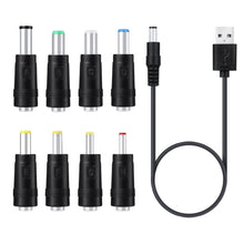 Load image into Gallery viewer, DC Power Cord USB Multi-Function Interchange Plug USB Charging Cable, 8 in 1, 11 in 1