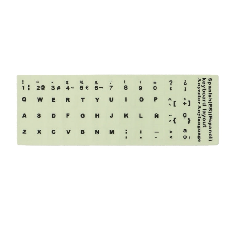3 PCS Luminous Keyboard Stickers Notebook Desktop Computer Keyboard Stickers, English Arabic, Russian Black Word, English, Italian, German, Spanish, Japanese, French, Korean, Hebrew, Thai